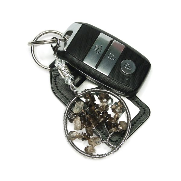 Smoky Quartz Tree Of Life Natural Gemstone Pendant mine to mind beadsmouse.co.uk