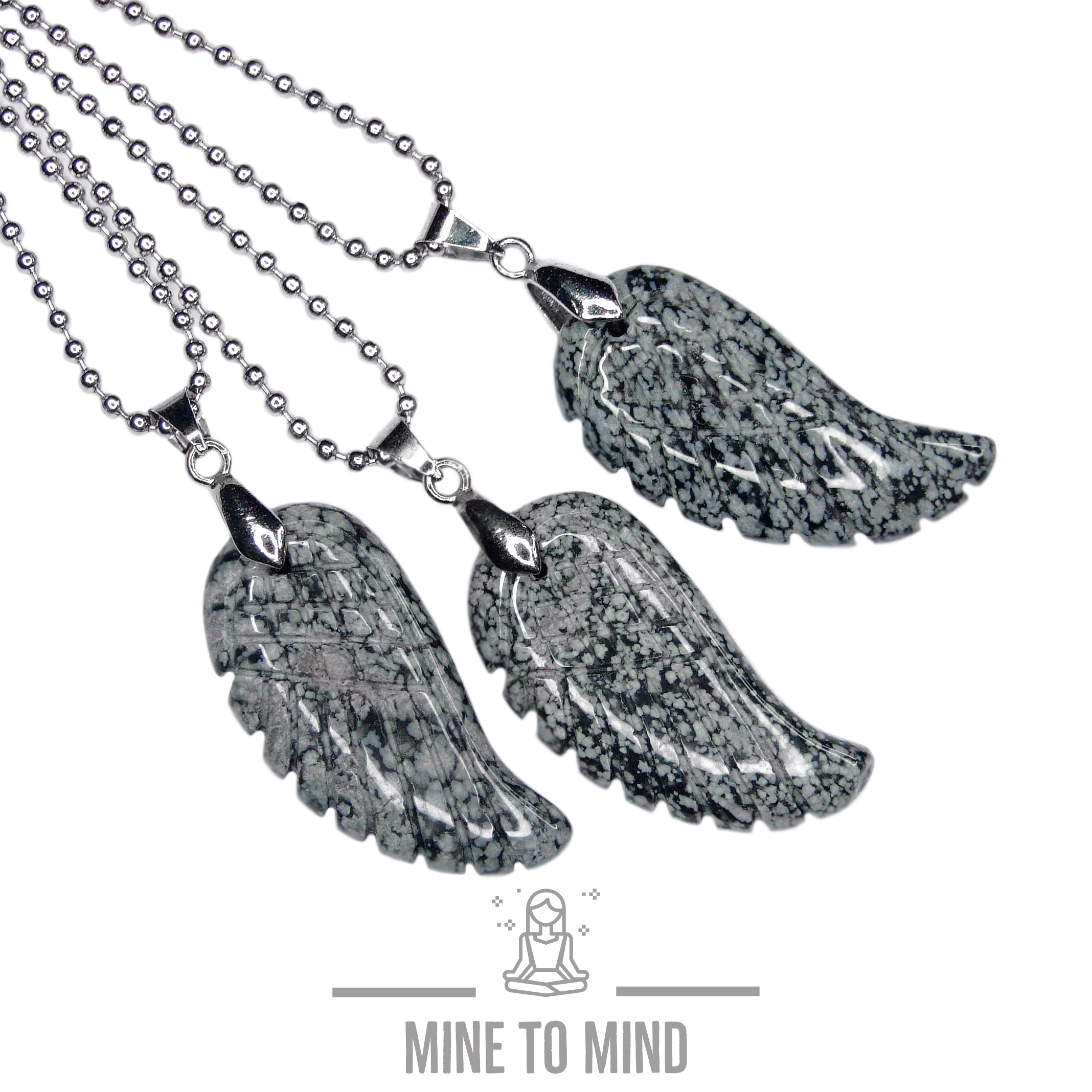 Snowflake Obsidian Angel wing minetomind.com
