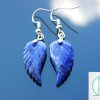 Sodalite Earrings Angel Wing Shape Natural Gemstone with Pouch Michael's UK Jewellery