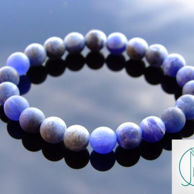 Sodalite Matte Natural Gemstone Bracelet 6-9'' Elasticated Michael's UK Jewellery
