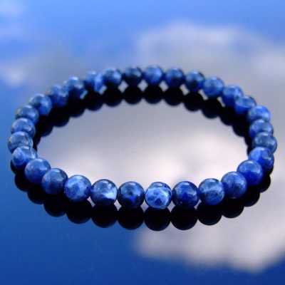 Sodalite Natural Gemstone Bracelet 6mm Elasticated beads mouse gemstone bracelet