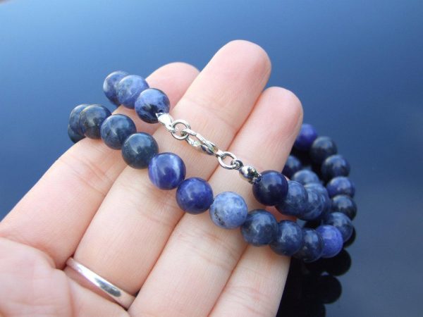 Sodalite Natural Gemstone Necklace 8mm Beaded 16-30inch Michael's UK Jewellery