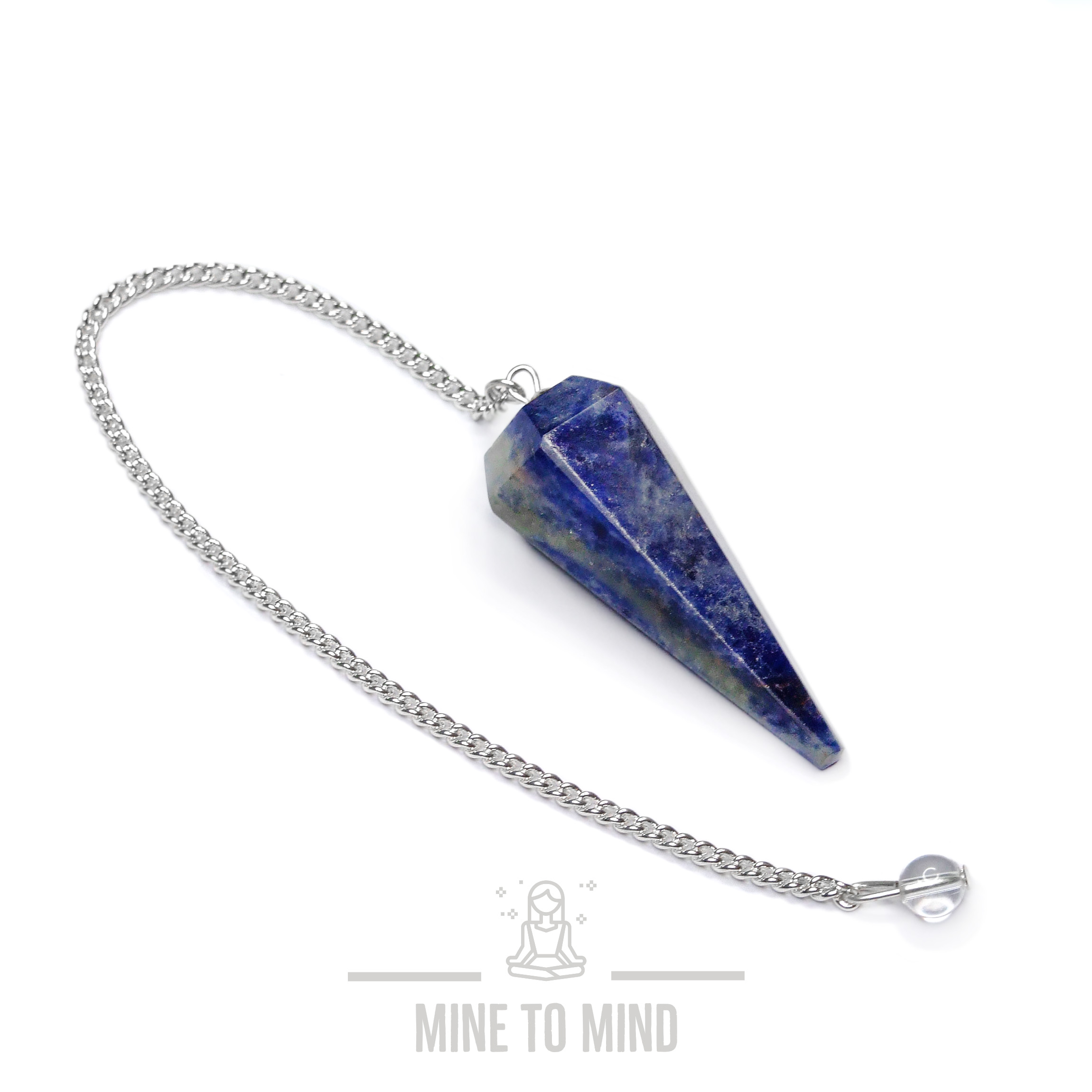 Sodalite Pendulum Natural Gemstone Divination Wicca minetomind.com beadsmouse.co.uk