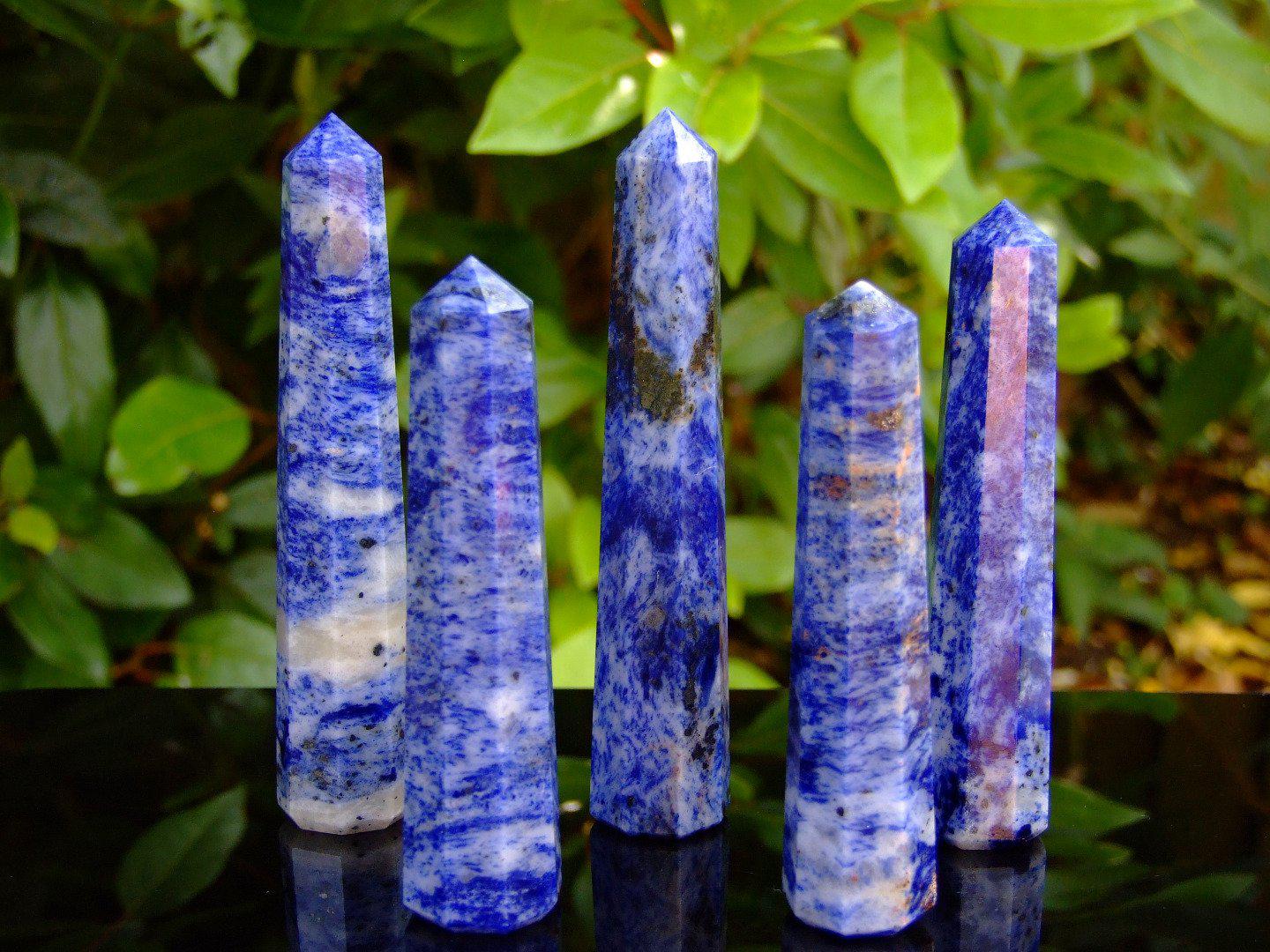 Sodalite Tower Polished Natural Gemstone Crystal Obelisk Michael's UK Jewellery