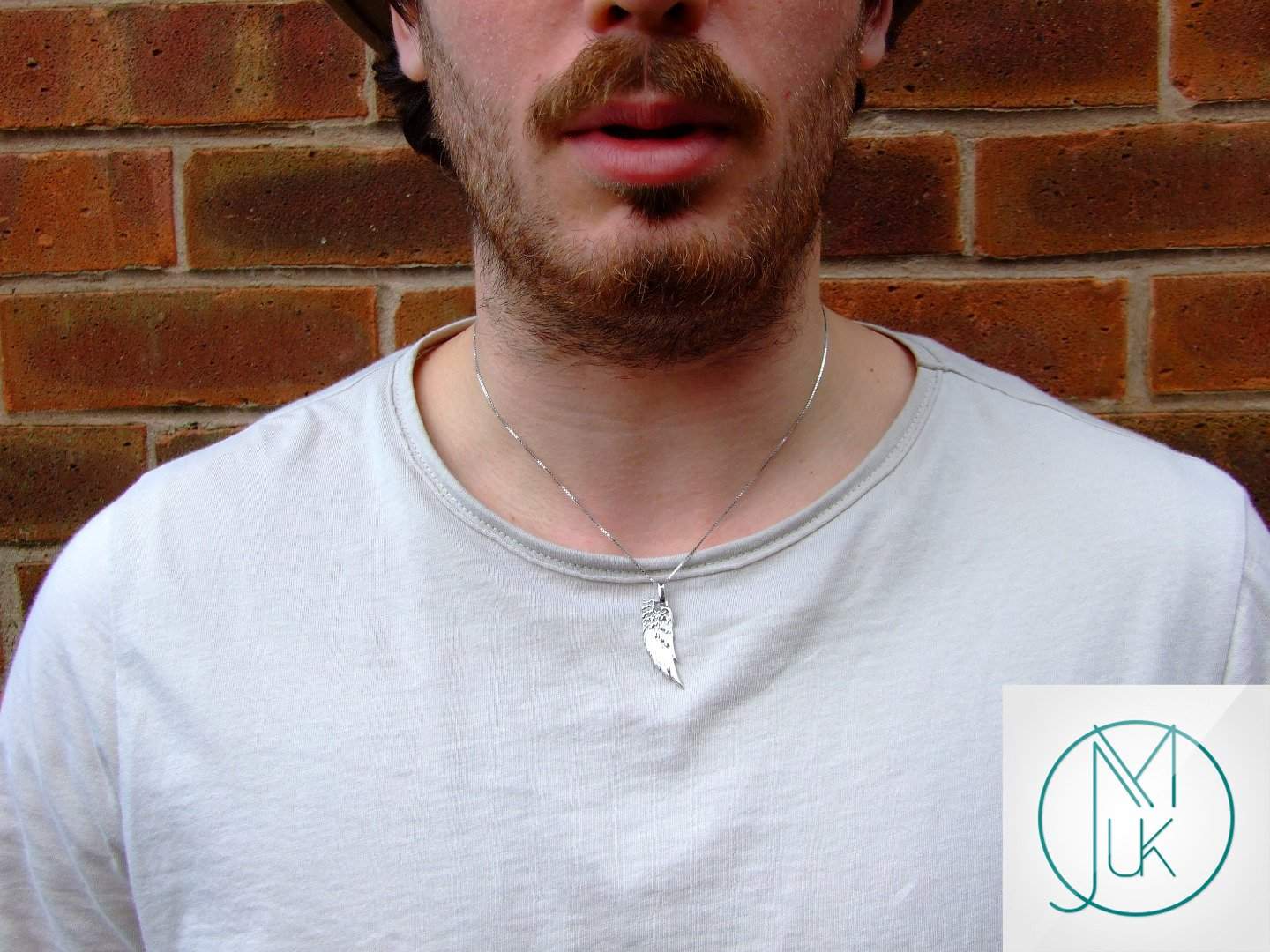 Solid 925 Sterling Silver Big Angel Wing Charm Necklace Michael's UK Jewellery