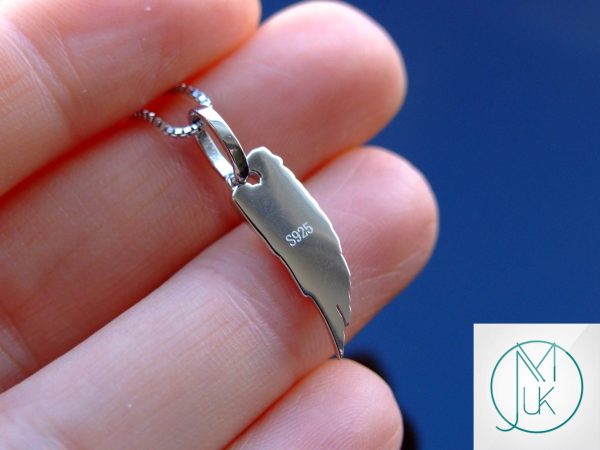 Solid 925 Sterling Silver Small Angel Wing Charm Necklace Michael's UK Jewellery