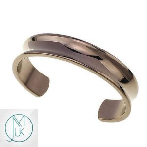 Stainless Steel Open End Cuff Rose Gold Michael's UK Jewellery