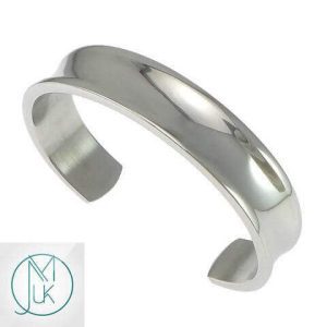 Stainless Steel Open End Cuff Silver Michael's UK Jewellery