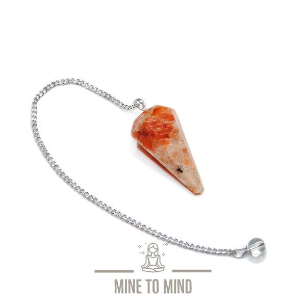 Sunstone Gemstone Pendulum for Dowsing Divination Wicca - Image 2