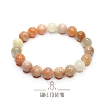 Sunstone Handmade Gemstone Bracelet 10mm beads mine to mind beadsmouse.co.uk