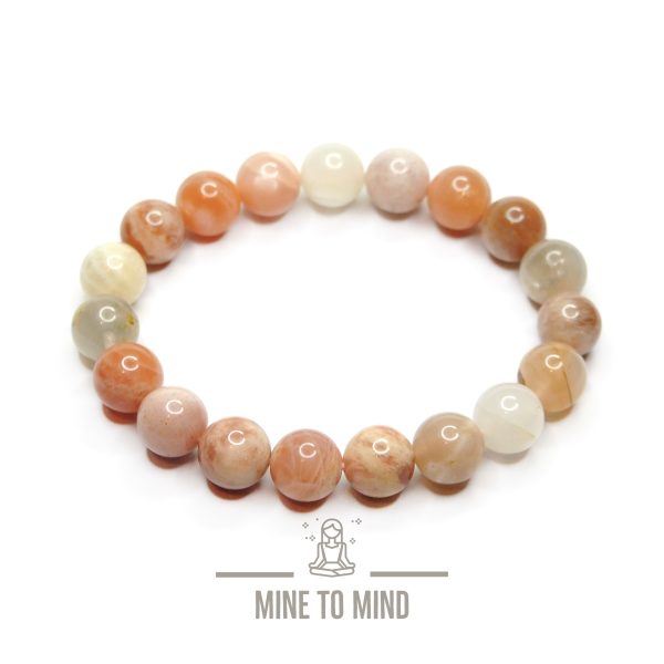 Sunstone Handmade Gemstone Bracelet 10mm beads mine to mind beadsmouse.co.uk
