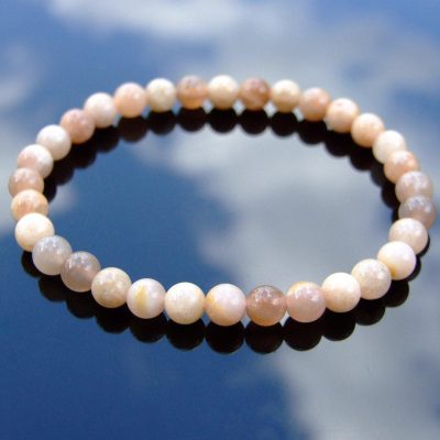 Sunstone Natural 6mm Gemstone Bracelet 6-9'' Elasticated Michael's UK Jewellery