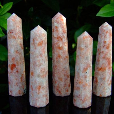 Sunstone Tower Polished Natural Gemstone Crystal Obelisk Michael's UK Jewellery