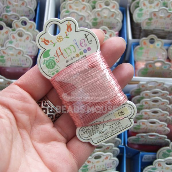 TOHO Amiet Beading Thread 06 Salmon beadsmouse.co.uk