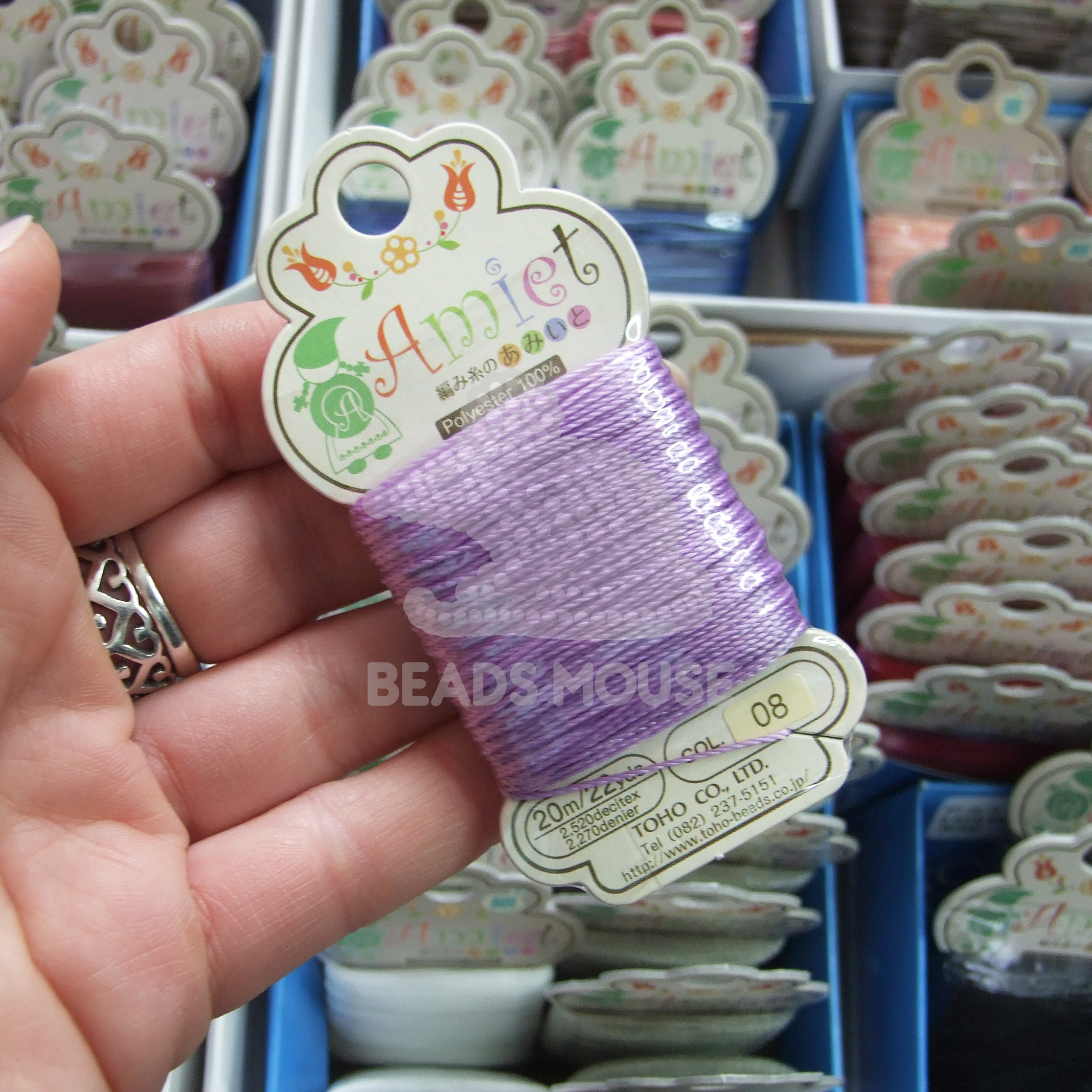 TOHO Amiet Beading Thread 08 Lilac beadsmouse.co.uk