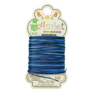 TOHO Amiet Beading Thread Blue Variegated 20 Meters/22 Yards Michael's UK Jewellery