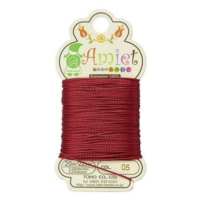 TOHO Amiet Beading Thread Carmine 20 Meters/22 Yards Michael's UK Jewellery