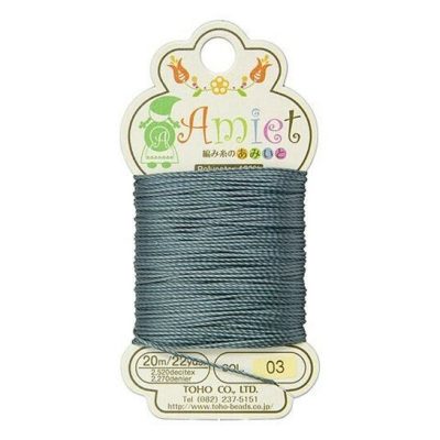 TOHO Amiet Beading Thread Charcoal 20 Meters/22 Yards Michael's UK Jewellery