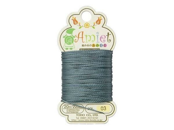 TOHO Amiet Beading Thread Charcoal 20 Meters/22 Yards Michael's UK Jewellery