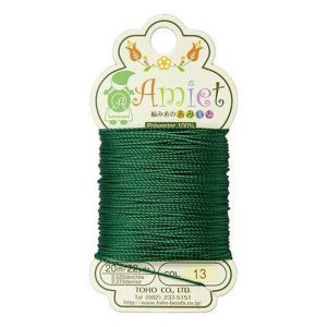 TOHO Amiet Beading Thread Emerald 20 Meters/22 Yards Michael's UK Jewellery