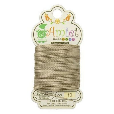 TOHO Amiet Beading Thread Khaki 20 Meters/22 Yards Michael's UK Jewellery