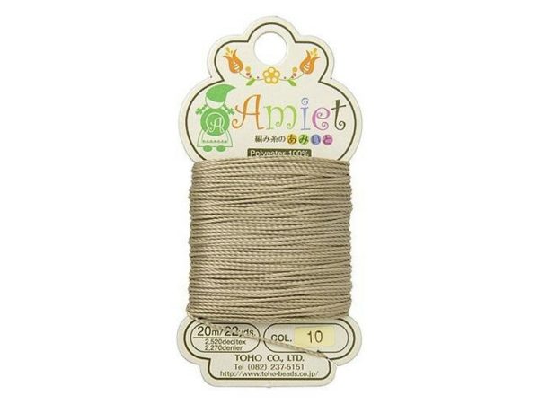 TOHO Amiet Beading Thread Khaki 20 Meters/22 Yards Michael's UK Jewellery