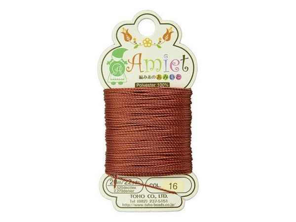 TOHO Amiet Beading Thread Mahogany 20 Meters/22 Yards Michael's UK Jewellery