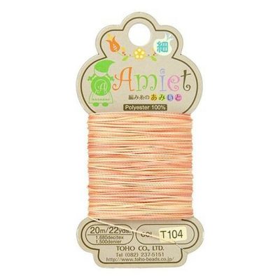 TOHO Amiet Beading Thread Peach Variegated 20 Meters/22 Yards Michael's UK Jewellery