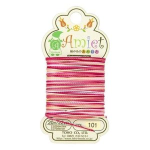TOHO Amiet Beading Thread Pink Variegated 20 Meters/22 Yards Michael's UK Jewellery beads mouse