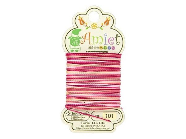 TOHO Amiet Beading Thread Pink Variegated 20 Meters/22 Yards Michael's UK Jewellery beads mouse
