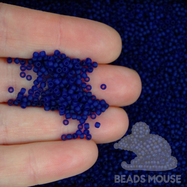 TOHO Beads 8DF Transparent Frosted Cobalt beadsmouse.co.uk 04