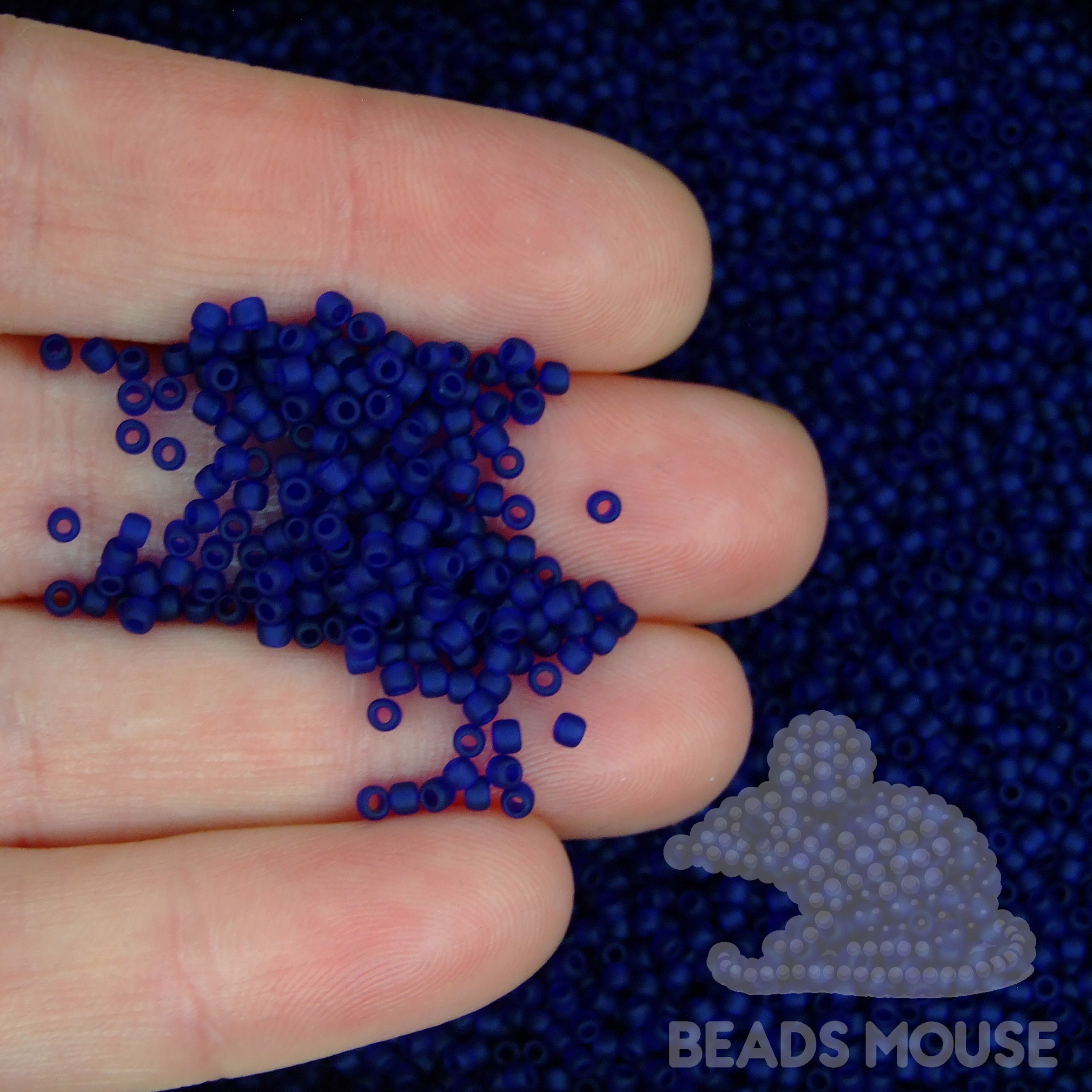 TOHO Beads 8DF Transparent Frosted Cobalt beadsmouse.co.uk 04