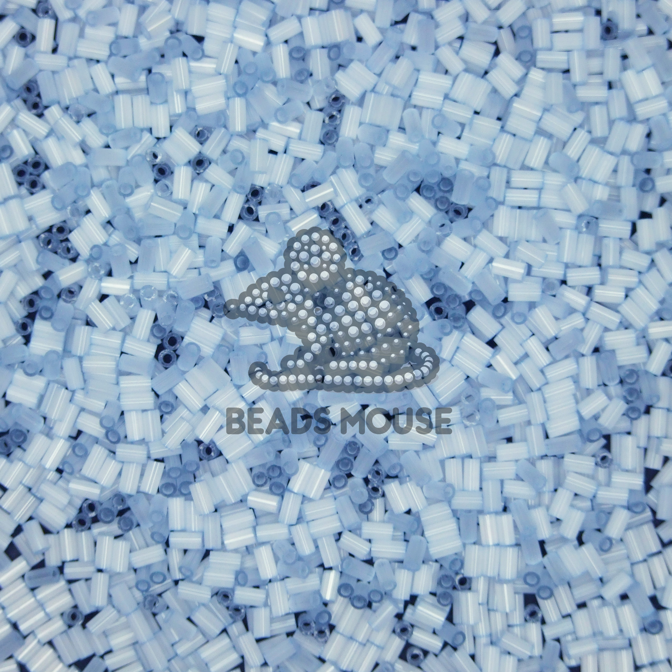 TOHO Bugle Seed Beads 1452 Satin Blue 3mm beads mouse