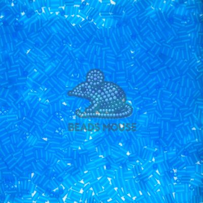TOHO Bugle Seed Beads 3CF Transparent Frosted Dark Aqua 3mm beads mouse