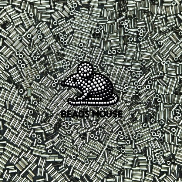 TOHO Bugle Seed Beads 711 Nickel 3mm beads mouse