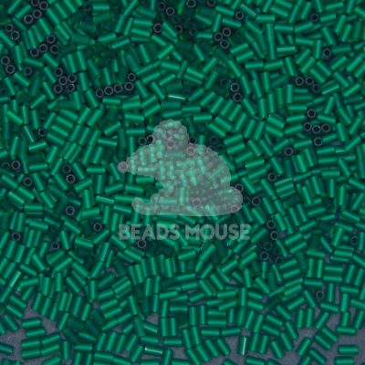 TOHO Bugle Seed Beads 939F Transparent Green Emerald Frosted 3mm beads mouse