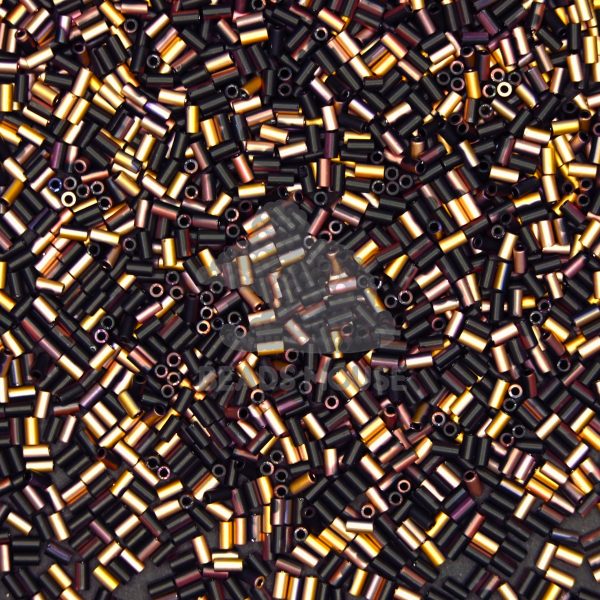 TOHO Bugle Seed Beads Y852 HYBRID Apollo Jet 3mm beads mouse