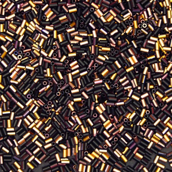 TOHO Bugle Seed Beads Y852 HYBRID Apollo Jet 3mm - Image 2