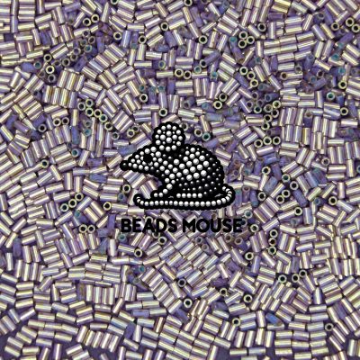 TOHO Bugle Seed Beads Y867 HYBRID Slate Bronze Picasso 3mm beads mouse