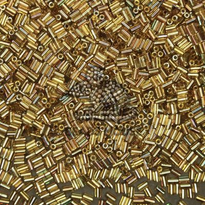 TOHO Bugle Seed Beads Y873 HYBRID Twilight Topaz 3mm beads mouse