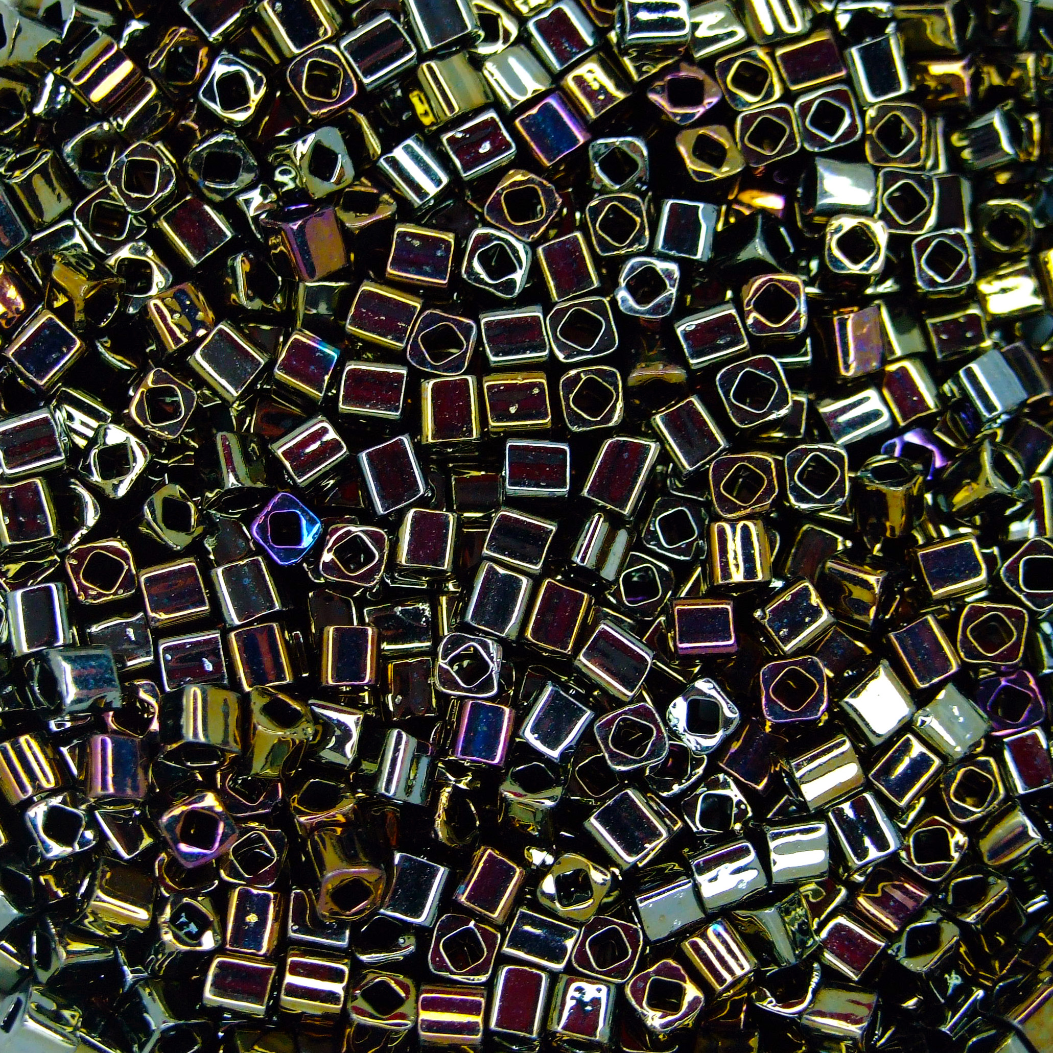 TOHO Cube Beads 83 Metallic Iris Brown 4mm beadsmouse.co.uk