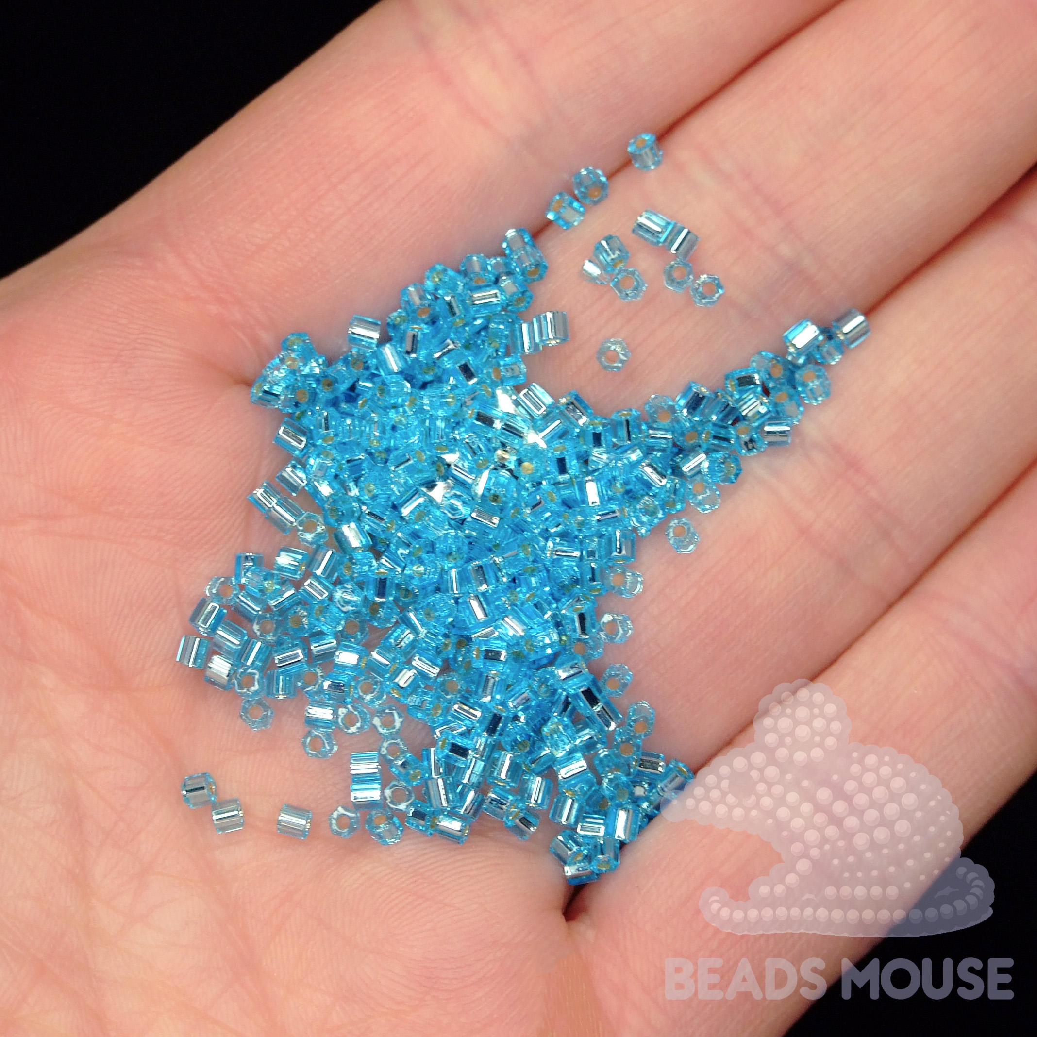 TOHO HEXAGON Beads 23 Silver Lined Aquamarine beadsmouse.co.uk