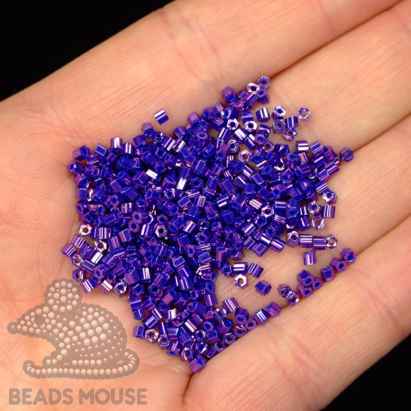 TOHO HEXAGON Beads 461 Higher Metallic Grape beadsmouse.co.uk