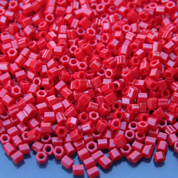 TOHO Hexagon Beads 45 Opaque Pepper Red 3mm beadsmouse.co.uk 02