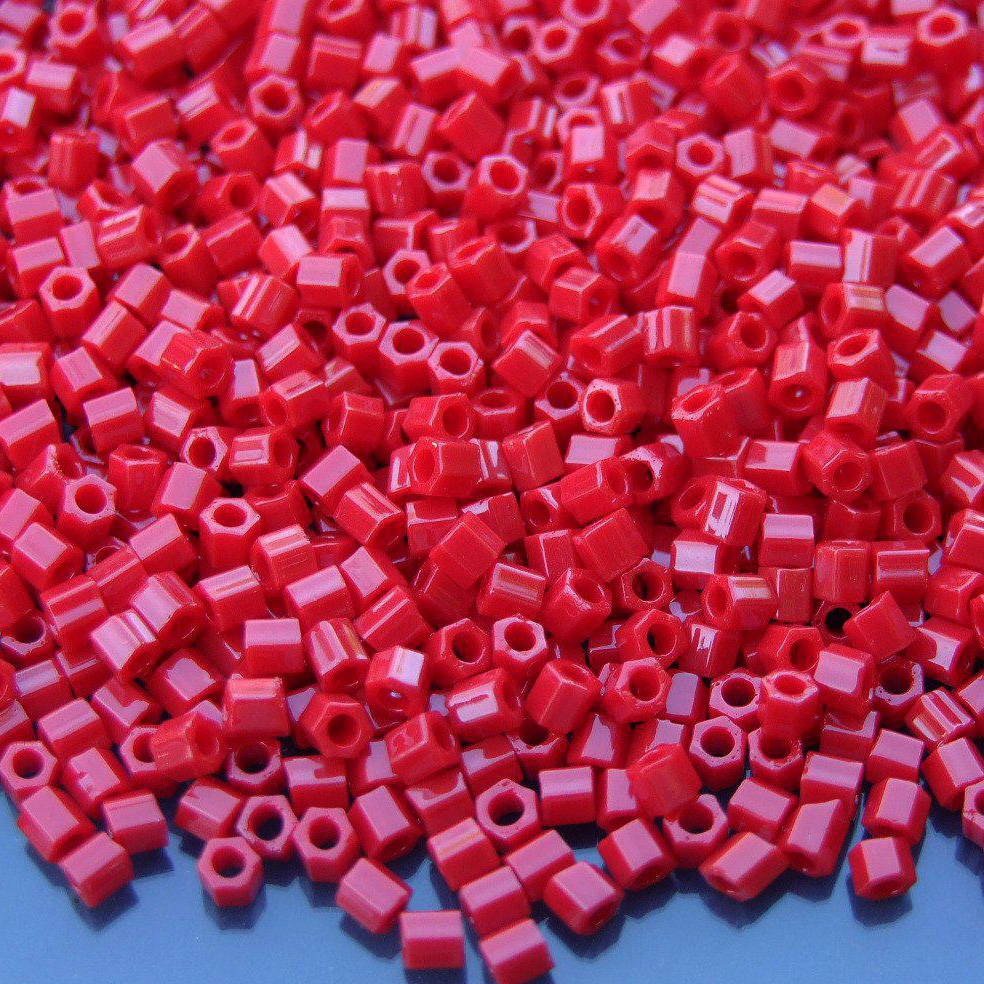 TOHO Hexagon Beads 45 Opaque Pepper Red 3mm beadsmouse.co.uk 02