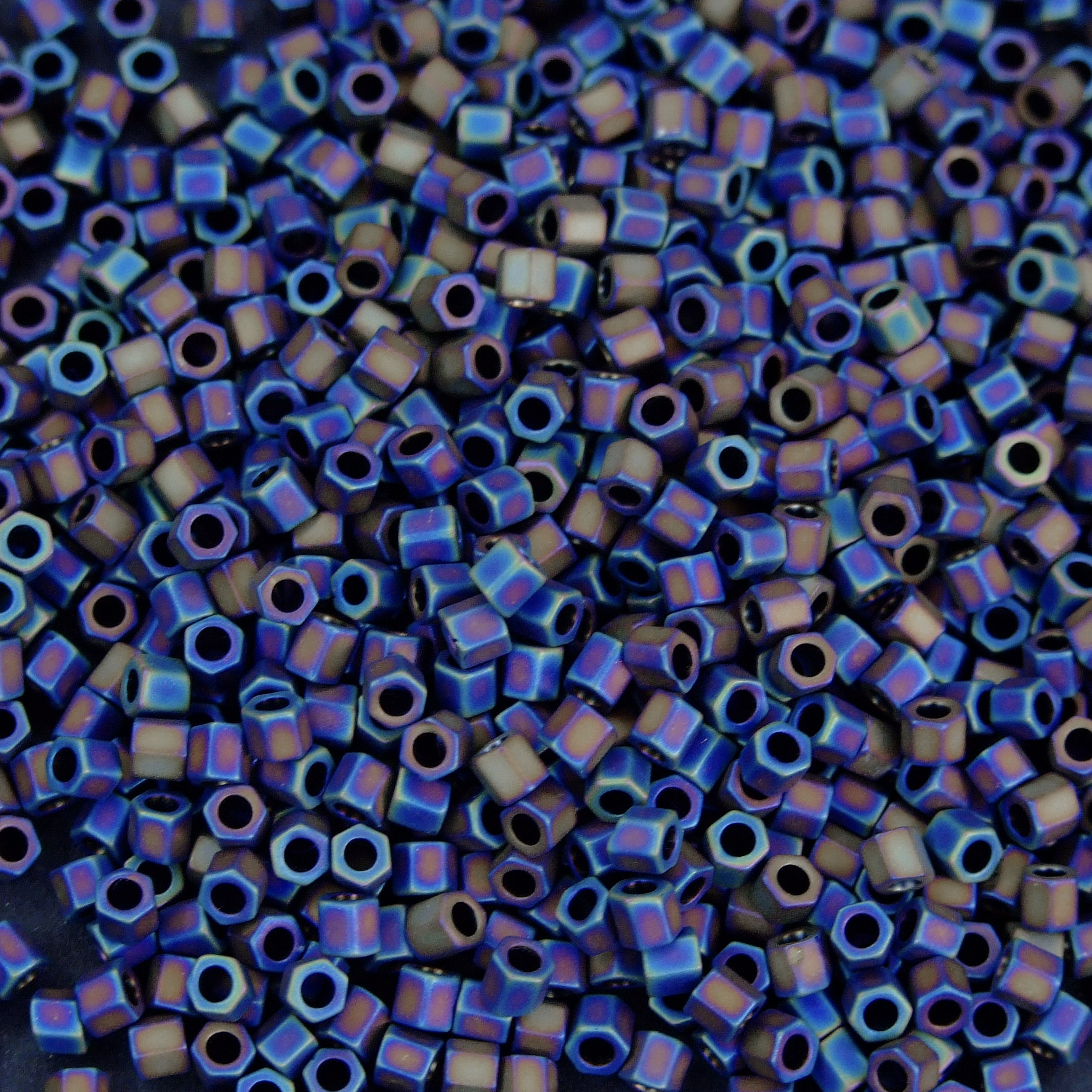TOHO Hexagon Beads 615 Matte Color Iris Purple 3mm beadsmouse.co.uk 01