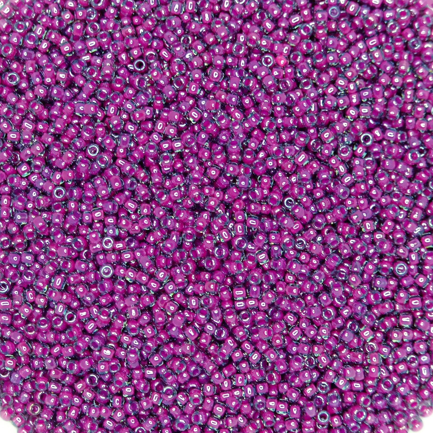 TOHO Seed Beads 1076 Inside Color Grey Magenta 11/0 beadsmouse.co.uk