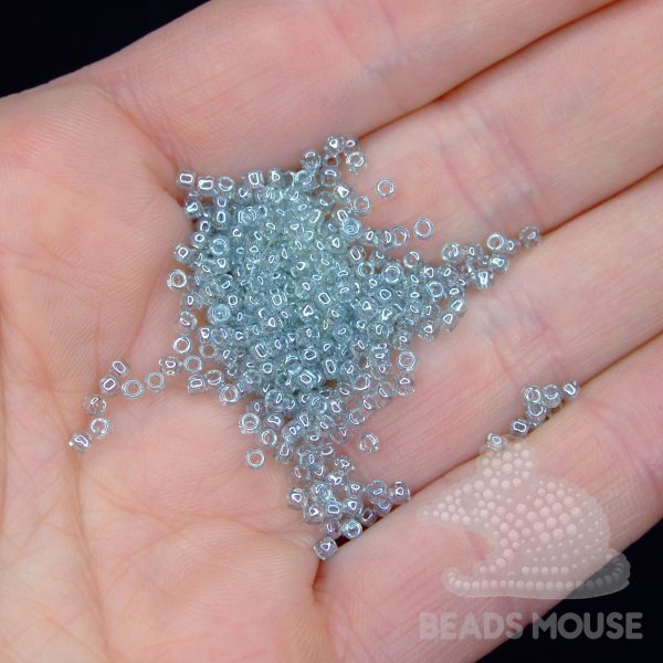 TOHO Seed Beads 112 Transparent Black Diamond Luster 11/0 - Image 2