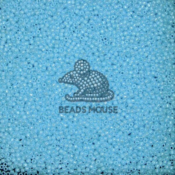 TOHO Seed Beads 124 Opaque Pale Blue Luster beadsmouse.co.uk
