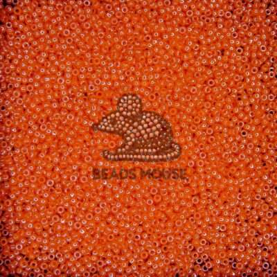 TOHO Seed Beads 129 Opaque Lustered Pumpkin 01 beadsmouse.co.uk
